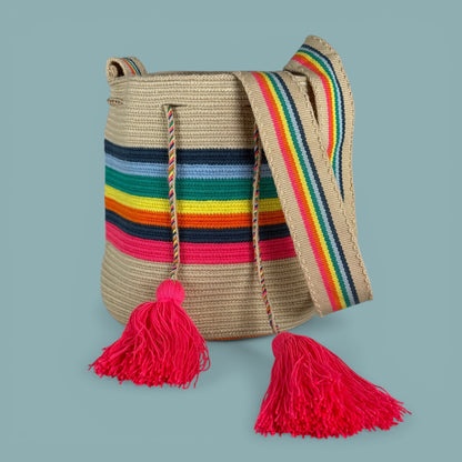 Mochila Mini · Natural neon rainbow