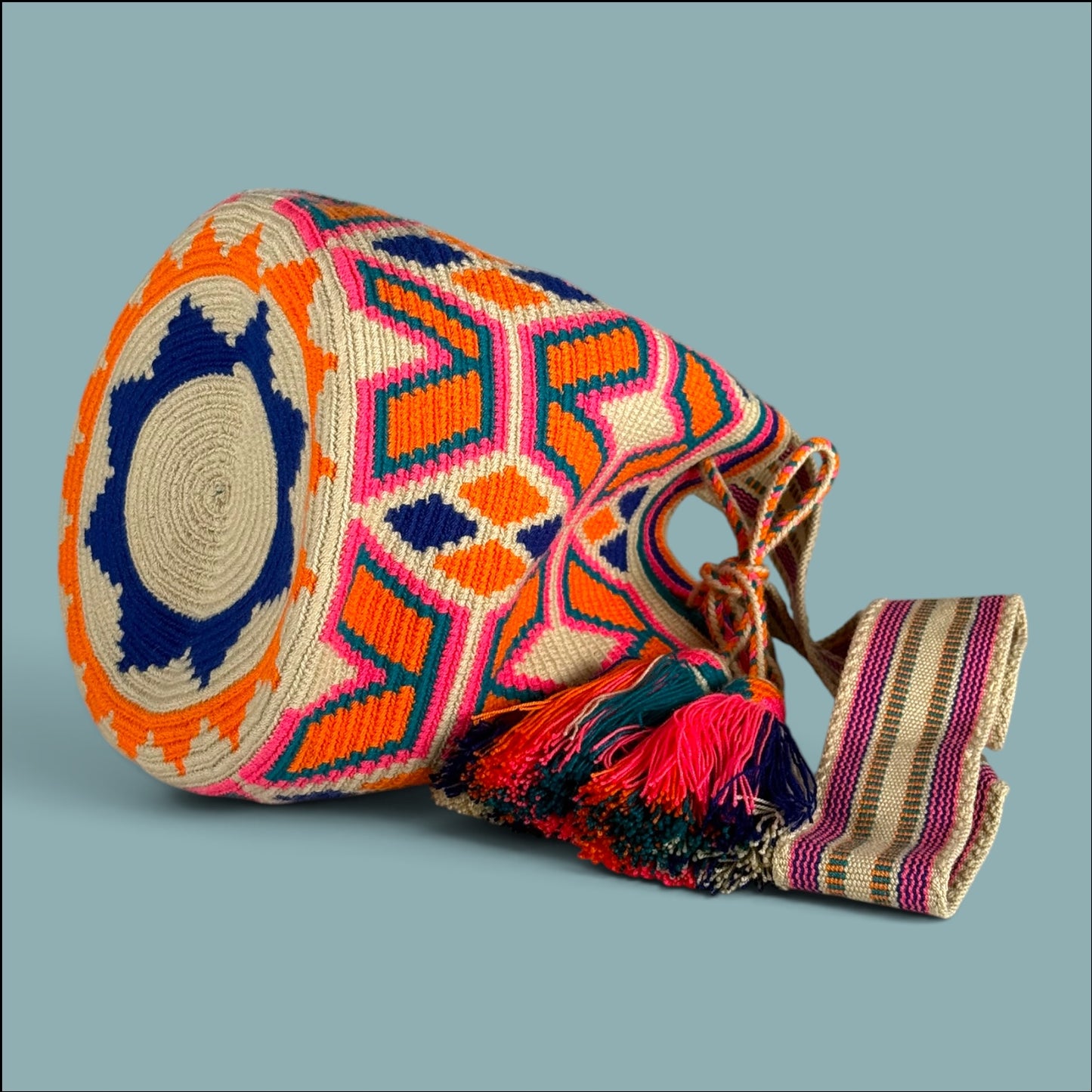 Mochila · Blue orange neon pink unity symbol