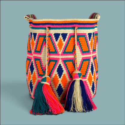 Mochila · Blue orange neon pink unity symbol