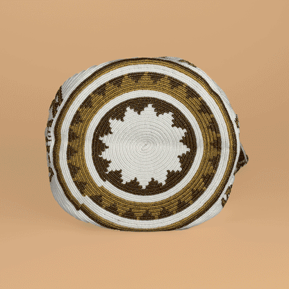 Wayuu Shoulder bag white gold and bronze