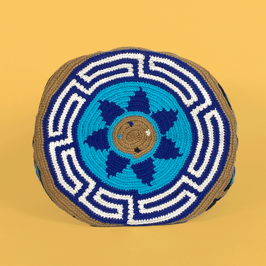 Wayuu Shoulder bag blue tan teal