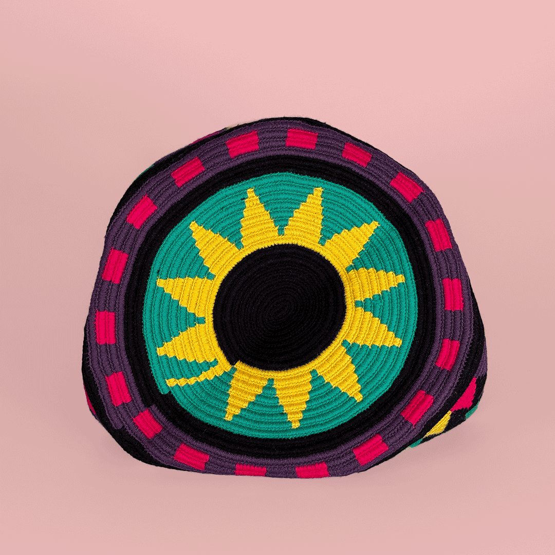 Wayuu Tote bag black purple pink